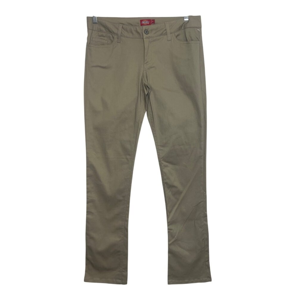 Dickies Straight Leg Work Pants Womens Juniors Size 13 Tan New